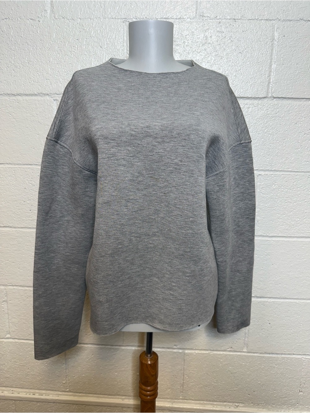 Zara sport gray oversized scuba sweatshirt